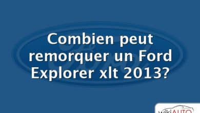 Combien peut remorquer un Ford Explorer xlt 2013?