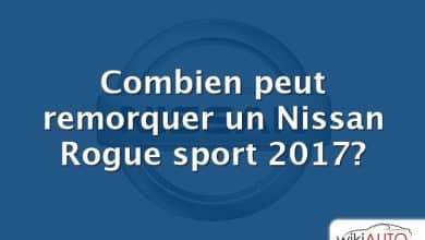 Combien peut remorquer un Nissan Rogue sport 2017?