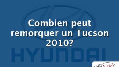 Combien peut remorquer un Tucson 2010?