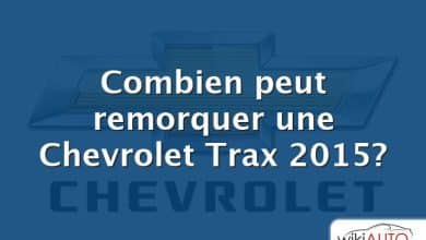 Combien peut remorquer une Chevrolet Trax 2015?