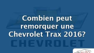 Combien peut remorquer une Chevrolet Trax 2016?