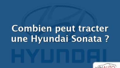 Combien peut tracter une Hyundai Sonata ?