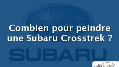 Combien pour peindre une Subaru Crosstrek ?