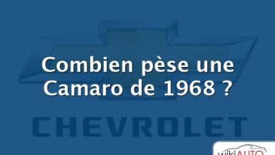 Combien pèse une Camaro de 1968 ?
