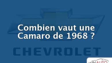 Combien vaut une Camaro de 1968 ?