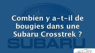 Combien y a-t-il de bougies dans une Subaru Crosstrek ?