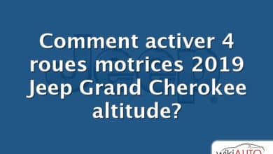 Comment activer 4 roues motrices 2019 Jeep Grand Cherokee altitude?