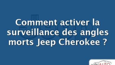 Comment activer la surveillance des angles morts Jeep Cherokee ?