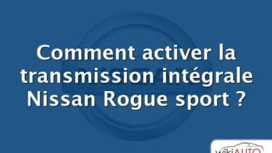 Comment activer la transmission intégrale Nissan Rogue sport ?