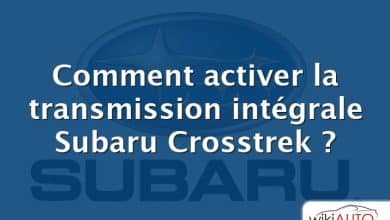 Comment activer la transmission intégrale Subaru Crosstrek ?