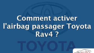 Comment activer l’airbag passager Toyota Rav4 ?