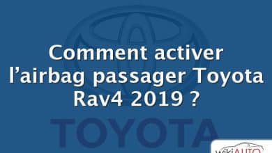 Comment activer l’airbag passager Toyota Rav4 2019 ?