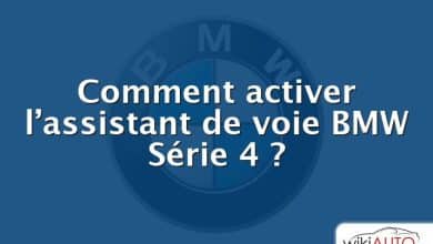 Comment activer l’assistant de voie BMW Série 4 ?