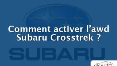 Comment activer l’awd Subaru Crosstrek ?