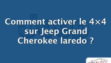Comment activer le 4×4 sur Jeep Grand Cherokee laredo ?