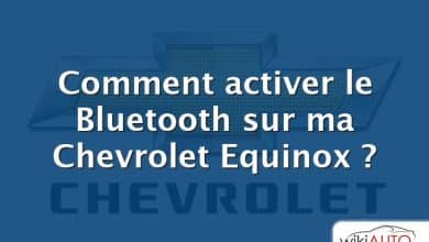Comment activer le Bluetooth sur ma Chevrolet Equinox ?