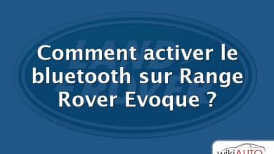 Comment activer le bluetooth sur Range Rover Evoque ?