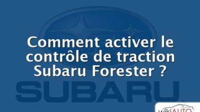Comment activer le contrôle de traction Subaru Forester ?
