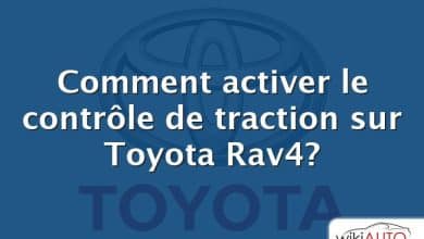 Comment activer le contrôle de traction sur Toyota Rav4?