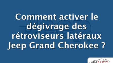 Comment activer le dégivrage des rétroviseurs latéraux Jeep Grand Cherokee ?