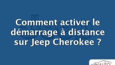Comment activer le démarrage à distance sur Jeep Cherokee ?