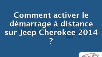 Comment activer le démarrage à distance sur Jeep Cherokee 2014 ?