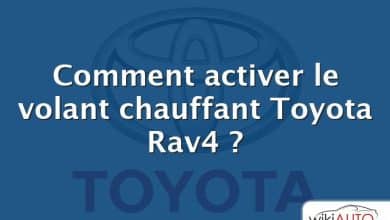 Comment activer le volant chauffant Toyota Rav4 ?