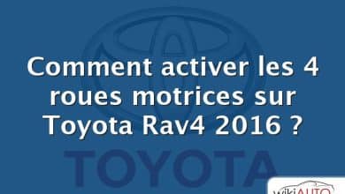 Comment activer les 4 roues motrices sur Toyota Rav4 2016 ?
