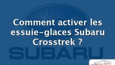 Comment activer les essuie-glaces Subaru Crosstrek ?