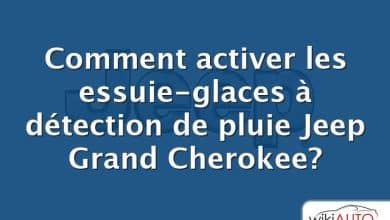 Comment activer les essuie-glaces à détection de pluie Jeep Grand Cherokee?