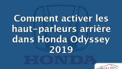 Comment activer les haut-parleurs arrière dans Honda Odyssey 2019