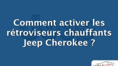 Comment activer les rétroviseurs chauffants Jeep Cherokee ?