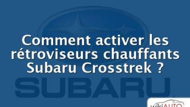 Comment activer les rétroviseurs chauffants Subaru Crosstrek ?