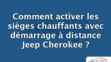 Comment activer les sièges chauffants avec démarrage à distance Jeep Cherokee ?