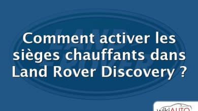 Comment activer les sièges chauffants dans Land Rover Discovery ?