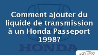 Comment ajouter du liquide de transmission à un Honda Passeport 1998?