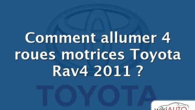 Comment allumer 4 roues motrices Toyota Rav4 2011 ?