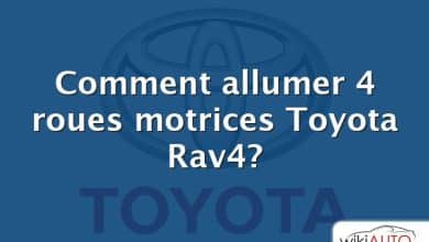 Comment allumer 4 roues motrices Toyota Rav4?