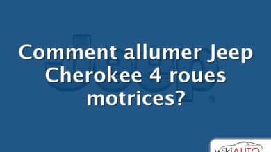 Comment allumer Jeep Cherokee 4 roues motrices?