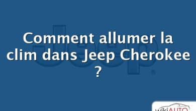 Comment allumer la clim dans Jeep Cherokee ?