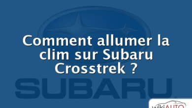 Comment allumer la clim sur Subaru Crosstrek ?