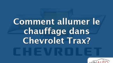 Comment allumer le chauffage dans Chevrolet Trax?