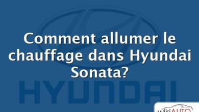 Comment allumer le chauffage dans Hyundai Sonata?