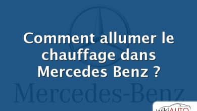 Comment allumer le chauffage dans Mercedes Benz ?