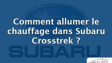 Comment allumer le chauffage dans Subaru Crosstrek ?