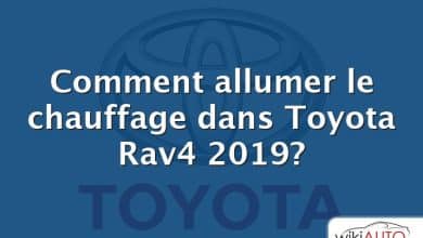 Comment allumer le chauffage dans Toyota Rav4 2019?