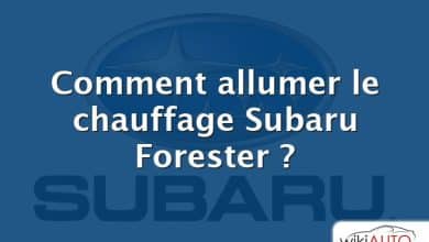 Comment allumer le chauffage Subaru Forester ?