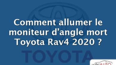 Comment allumer le moniteur d’angle mort Toyota Rav4 2020 ?