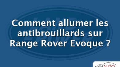 Comment allumer les antibrouillards sur Range Rover Evoque ?