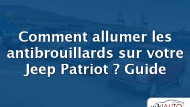 Comment allumer les antibrouillards sur votre Jeep Patriot ?  Guide